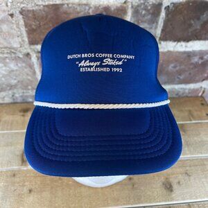 Dutch Bros Coffee "Always Stoked" Blue Rope Brim Snapback Trucker Hat